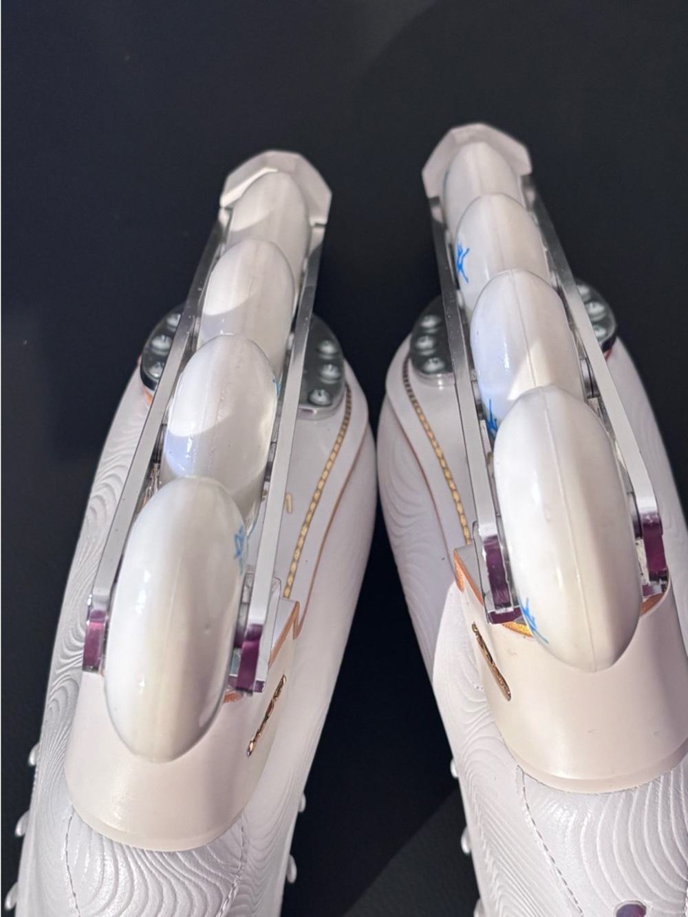 EDEA WAVE White Artistic Off Ice Skates with Purple Laces & Swarovski Crystals - Picture 10 of 16